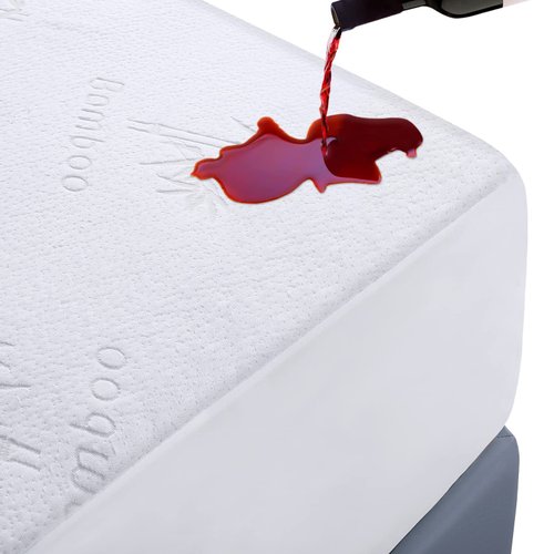 Waterproof Mattress Protector Full Size Mattress Cover Cooling Mattress Pad Breathable Noiseless Soft Bed Protector Deep Pocket Fits 6"-18", Machine Washable (Full, 1 Pack)