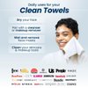 Clean Skin Club Clean Towels™, 100% USDA Biobased Dermatologist Approved Face Towel, Disposable Clinically Tested Face Towelette, Facial Washcloth, Makeup Remover Dry Wipes, Ultra Soft, 50 ct, 2 pack