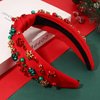 mokkia Christmas Headbands Hair Bows for Women Holiday Headbands Christmas Bow Tree Headbands Hair Ribbon Bows Clips Holiday Christmas Accessories Outfits Party Decorations Holiday Gifts (Pattern A)