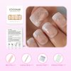 Coolnail Holo Bling Butterfly Glitter Pink Nude White French Fake Nails Squoval Square False Press on Wear False Finger Nail Art Tips