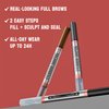 Microblading Eyebrow Pen,Magical 2-in-1 Eyebrow Pen and Sealing Brow Gel, 4-Fork-Tip Eyebrow Pencil,Waterproof Eyebrow Pencil,Long-Lasting Eyebrow Brush Eyebrow Pencil for Natural Looking(Light Brown)
