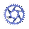 Funn Solo DX Narrow Wide Chainring for 9 10 11 12 Speed Chain, Fits SRAM Direct Mount Interface Crankset, 6mm Offset, Single Speed Bike Chain Ring for MTB, BMX Bike and Road Bike (28T, Blue)