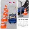 STOBOK Traffic Cone, 7pcs Traffic Signs Toys Miniature Traffic Road Cone Construction Toys Mini Cones Kids DIY Traffic Roadblock Toy for Kids Educational Toys
