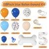 118Pcs Blue Birthday Decorations, 5th Blue Birthday Party Supplies Balloons Garland,Dog Paw Balloons Garland Kit for Boys Girls Baby Shower Blue Theme Birthday Party Decorations