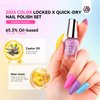 SAVILAND Fingernail Polish Set Quick-Dry : 20pcs Neon Bright Colors Nail Polish Kit Summer Regular Nail Polish Glitter Rainbow Toenail Polish with Castor Oil Base Glossy Matte Top Polish Nail Art Home