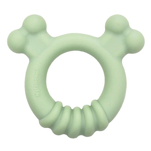 Nylabone Sensory Material Puppy Chew Toy Ring - Puppy Teething Toy for Boredom & Stimulation - Puppy Supplies - Chicken Flavor, Small/Regular (1 Count)