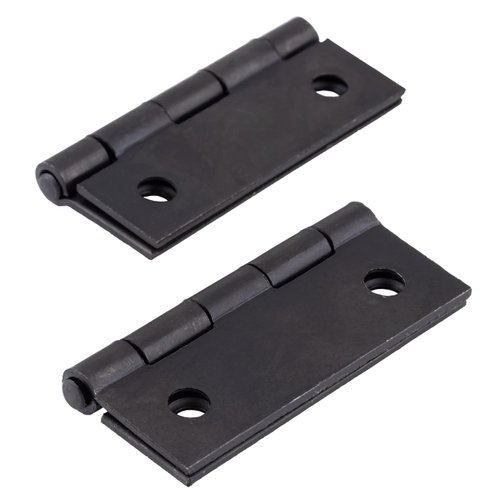 Flat Black Finished Butt Hinges | 2" X 1-1/2" | Pack of 20 | Cabinet Door Hinges | Antique Furniture Hardware | H13-H537D-200BLK2 (10)