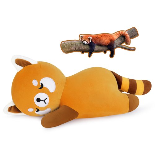 Achwishap Red Panda Stuffed Animal,Soft Red Panda Plush,Red Panda Plush Toys,Cute Plushies Stuffed Panda,Kawaii Small Panda Plush Pillow,Red Panda Hugging Pillow Gifts for Kids Adults(Red Panda,14”)