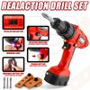 PANPAPA Electric Power Kids Drill and Screw Set，Toy Drill Set Include 3 Interchange dirll bits with Realistic Sound & Action，Kids Pretend Play Tool，Drill Toys for Kids Ages 3-5 Boys(Red)