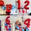 Red 22 Number Balloons, 40 Inch Giant Number 22 Balloons Foil Mylar Helium Red Number Balloons for 22th Birthday Party Supplies Anniversary Event Celebration Decorations