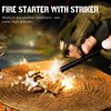NedFoss Tactical Survival Knife with Fire Starter, Kydex Sheath, 440C Steel Blade, G10 Handle - Camping Gift for Men