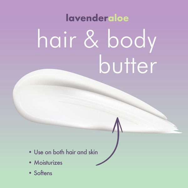 EDEN BodyWorks Lavender Aloe Hair + Body Butter (16 oz) - Natural Moisturizer - Hydrate, Calm and Soothe Hair & Skin