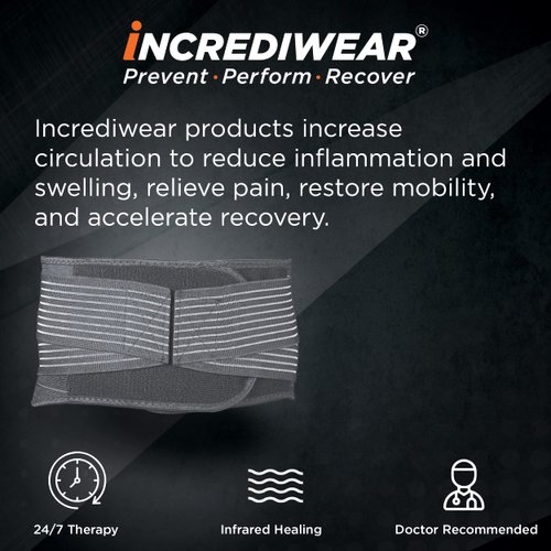 Incrediwear Back Brace - Back Support Brace for Back Pain Relief from Muscle Pain, Sciatica or a Herniated Disc, Everyday Lower Back Lumbar Support (Small)