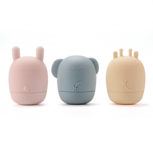 Loulou Lollipop Silicone Squirt and Play Easy Clean Bath Toys - Pastel