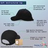 Soft Baseball Cap Custom Personalized Text Cotton Dad Hats for Men & Women Buckle Closure Black
