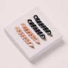 The Hair Edit Marble Link Pins - Black and Champagne Chain Link Bobby Pin Set
