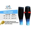 Compression Calf Sleeves Men & Women - Shin Splint Compression Sleeve 20-30mmhg, Best Footless Compression Socks for Achy Calf, Running, Nurses, Pregnancy, Post-Surgery Relief (1 Pair BLK-BLU S/M-M/L)