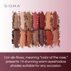 Sigma Beauty Cor-De-Rosa Eyeshadow Palette - 14 Warm Eyeshadow Shades in Matte, Shimmer and Metalic Finishes - Highly Pigmented Vegan Eye Makeup Palette - Clean Beauty Products