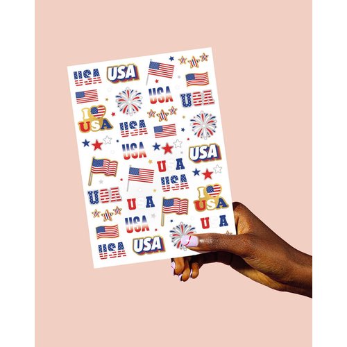 xo, Fetti Fourth of July Decorations Tattoos - 70 styles | Red White and Blue Party Supplies, 4th of July, USA Flag, Memorial Day