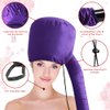 Frclona Hair Dryer Bonnet - Upgraded Bonnet Hair Dryer with Longer Extended Hose for Easy Styling, Curling and Deep Conditioning, Purple, One Size Fits All