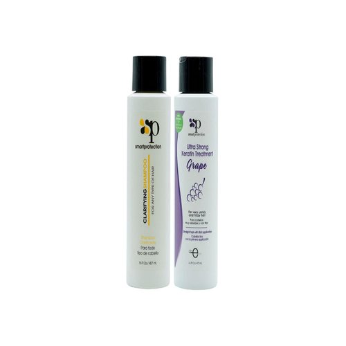 Smart Protection Grape Ultra Strong Keratin Treatment with Clarifying Shampoo 16oz