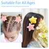 24 PCS Fluffy Star Hair Clips Yellow Star Hairpins Star Hair Clips Cute Hair Clips Fluffy Fuzzy Hair Clips Soft & Anti-slip Hair Decor Portable Small Hair Clips Y2k Accessories for Women