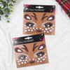 HIFANMM Christmas Fake Tattoos Glitter Xmas Reindeer Face Temporary Tattoos Cute Animal Deer Face Jewels Tattoo Stickers for Adults Kids Christmas New Year Eye Makeup Kit for Face Decor Supplies 2Pcs