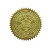 Geographics Gold Foil Award Certificate Seals, Embossed Official Seal of Excellence, 2 inch (Set of 100)