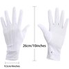 Shappy 2 Pairs White Cotton Gloves Men Costume Stitched Uniform Gloves for Wedding Formal Tuxedo Party Jewelry Inspection (Nylon 10 Inch)
