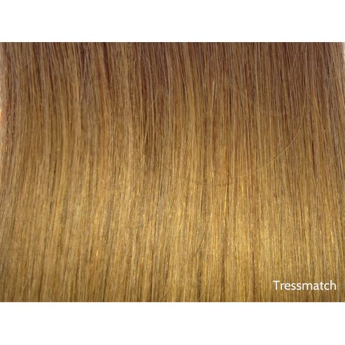TRESSMATCH 20"-22"Remy Human Hair Clip in Extensions Thick to Ends Caramel/Honey/Red Blonde (#27) 9 Pieces Full Head Set [4.3oz/125grams] …