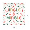 C.R. Gibson TW4-22631 Jingle and Mingle Disposable Paper Cocktail Napkins for Christmas Parties, Multicolor, 20pcs