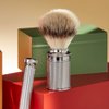 MÜHLE Traditional Silvertip Badger Shaving Brush | Chrome Plated Stainless Steel Handle | Luxury Shave Accessory for Men