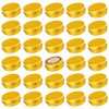 0.5 oz Screw Top Aluminum Tin Jar with Screw Lid and Blank Labels (Gold - Pack of 32)