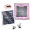Queen Eyes. 30D False Eyelashes 240 Pieces Natural Black Individual Lash Extensions Reusable, Wispy and Natural look Lash Extensions (30D-8-16mm 240 MIX) (30D)