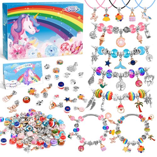 BIIB Bracelet Making Kit for Girls, Art Supplies for Girls Ages 8-12, Arts and Crafts for Girls Kids Ages 8-12, Girls Toys Age 6-8, Jewelry Making Supplies, Unicorns Gifts for 6-12 Year Old Girls