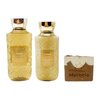 Bath & Body Works Dahlia - Duo Gift Set - Body Wash and Body Lotion With a Yamma Jamma Bar Soap., golden