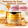 2PCS Strawberry & Honey Lip Balm, Vitamin E Moisturizing Propolis Sleeping Lip Mask, Effective Reduces Lip Lines Prevention Dry and Cracked Lip Scrubs Exfoliator Smoothing Dry Lip Care