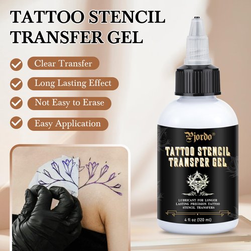Pjordo Tattoo Stencil Transfer Gel Solution, Tattoo Stencil Gel, Tattoo Transfer Gel for Transfer Stickers Paper Machine Stencils, Tattoo Supplies Accessories for Tattoo Artists & Beginners