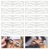 Permanent Makeup Eyebrow Auxiliary Stickers,Airbrush Brow Stickers Stencils Shape Tape,Brow Shaping Mapping Guide Tool, Disposable Adhesive Eyebrow Template Sticker (1 Pack -10 Pairs Type A)