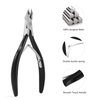 FERYES Cuticle Clipper Professional Manicure and Pedicure Cuticle Remover Tools, Medical Grade Stainless Steel Cutical Cutter, 8mm Jaw- 1 Piece (Black)