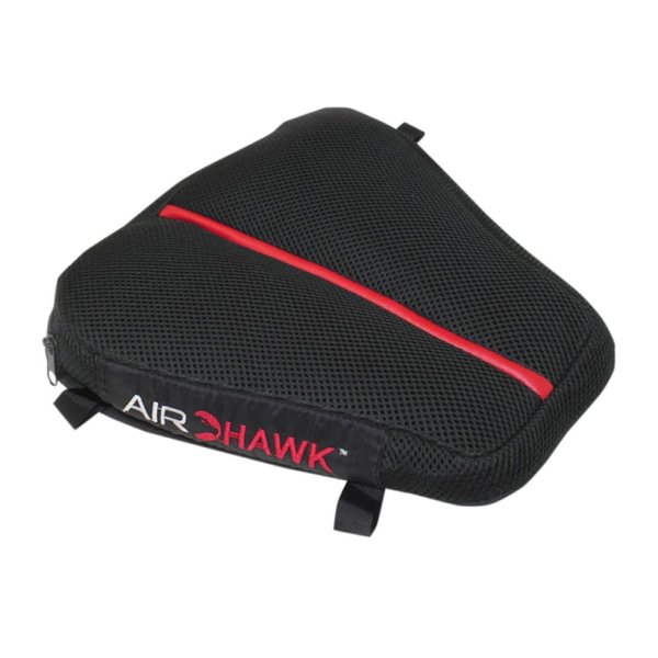 AIRHAWK 11" x 11" Dual Sport Motorcycle Seat Cushion - Lightweight Portable Inflatable Multi-Cell Air Pad with Breathable Spacer Mesh Cover & Non-Skid Bottom
