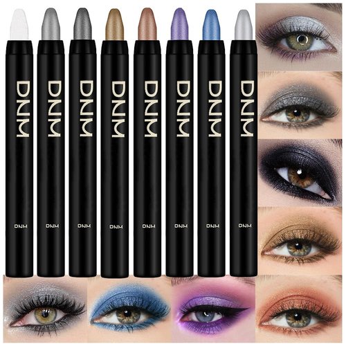 AMY'S DIARY Eyeshadow Pencil Cream Stick 8Pcs Set, Eye Eyeshadow Waterproof Shimmer Metallic Eyeshadow Crayon Stick Sombras En Crema Para Ojos (8PC Set01)