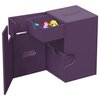 Ultimate Guard Flip 'n' Tray 100+, Deck Case for 100 Double-Sleeved TCG Cards +Dice Tray, Purple, Independent Magnetic Closure & Microfiber Lining