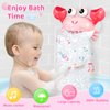 Gigilli Crab Baby Girl Bath Toys, Rechargeable Bath Bubble Machine for Toddlers Valentines Day Gifts, Bathtub Bubble Maker with Music Control for Kids Ages 1-3 6-12 12-18 Months Birthday Gifts