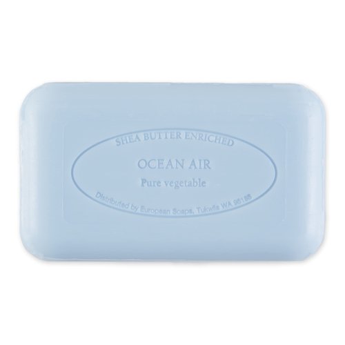 Pre de Provence Artisanal Soap Bar, Natural French Skincare, Enriched with Organic Shea Butter, Quad Milled for Rich, Smooth & Moisturizing Lather, Ocean Air, 5.3 Ounce