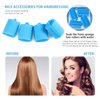 12 Pieces Foam Sponge Hair Rollers, 1.89 inch/ 4.8 cm Soft Sleeping Hair Curler Flexible Hair Styling Sponge Curler and Stainless Steel Rat Tail Comb Pintail Comb for Hair Styling (Blue)