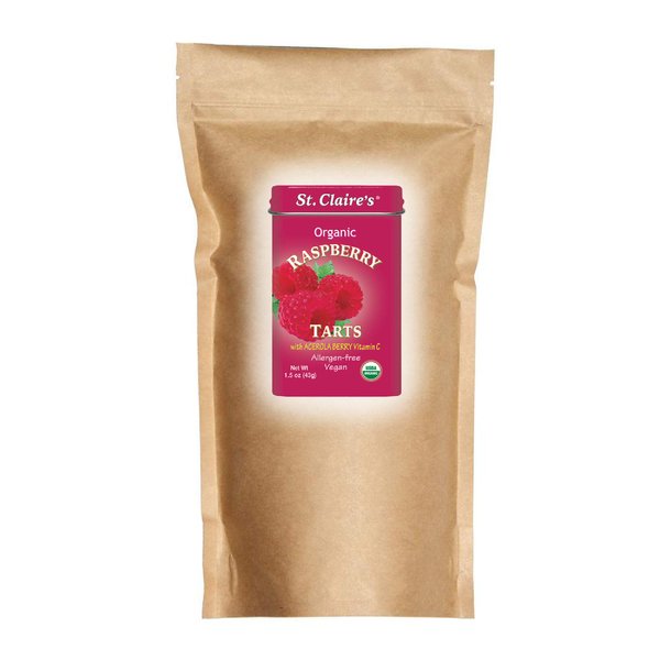 St. Claire's Organic Fruit Tart Candies, (Raspberry, 27 Ounce Refill Bag, over 800 pieces) | Gluten-Free, Vegan, GMO-Free, Plant-based, Allergen-Free | Made in our Allergen-Free facility