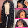 NALoRa 26 Inch Deep Wave Lace Front Wigs Wear and Go Glueless Wigs HD Transparent Frontal Wigs Pre Plucked Pre Cut Human Hair Wigs for Women Natural Black Curly Lace Closure Wigs