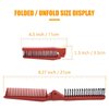 Qjaiune 6PCS Travel Foldable Hair Comb and Brush Set - Anti-Static Mini Pocket Plastic Combs, Double Headed Plastic Hairdressing Tool for Men and Women (White + Burgundy)