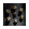 Q WORKSHOP Dragon Bottle Green & Gold RPG Ornamented Dice Set 7 Polyhedral Pieces